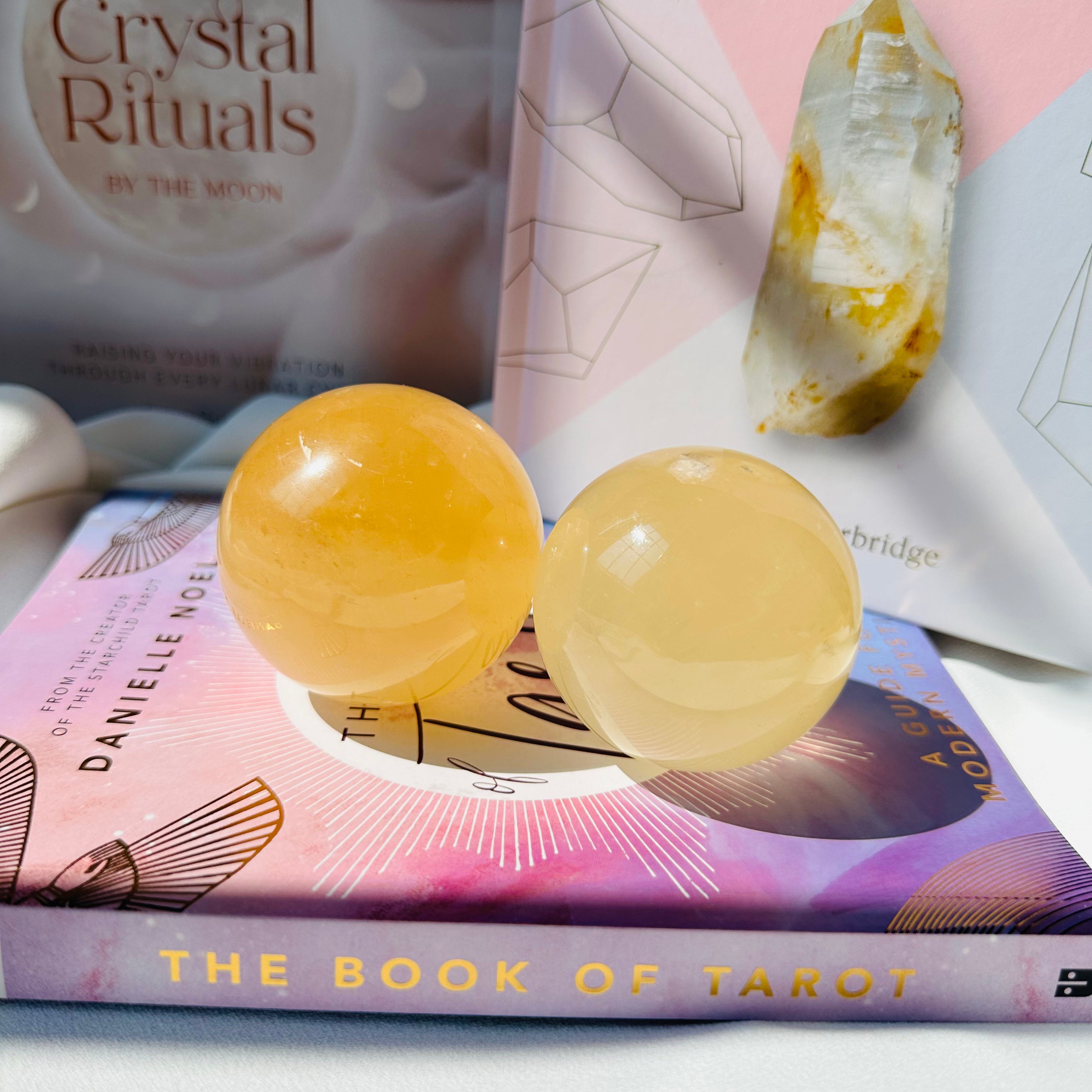 Honey Calcite Sphere