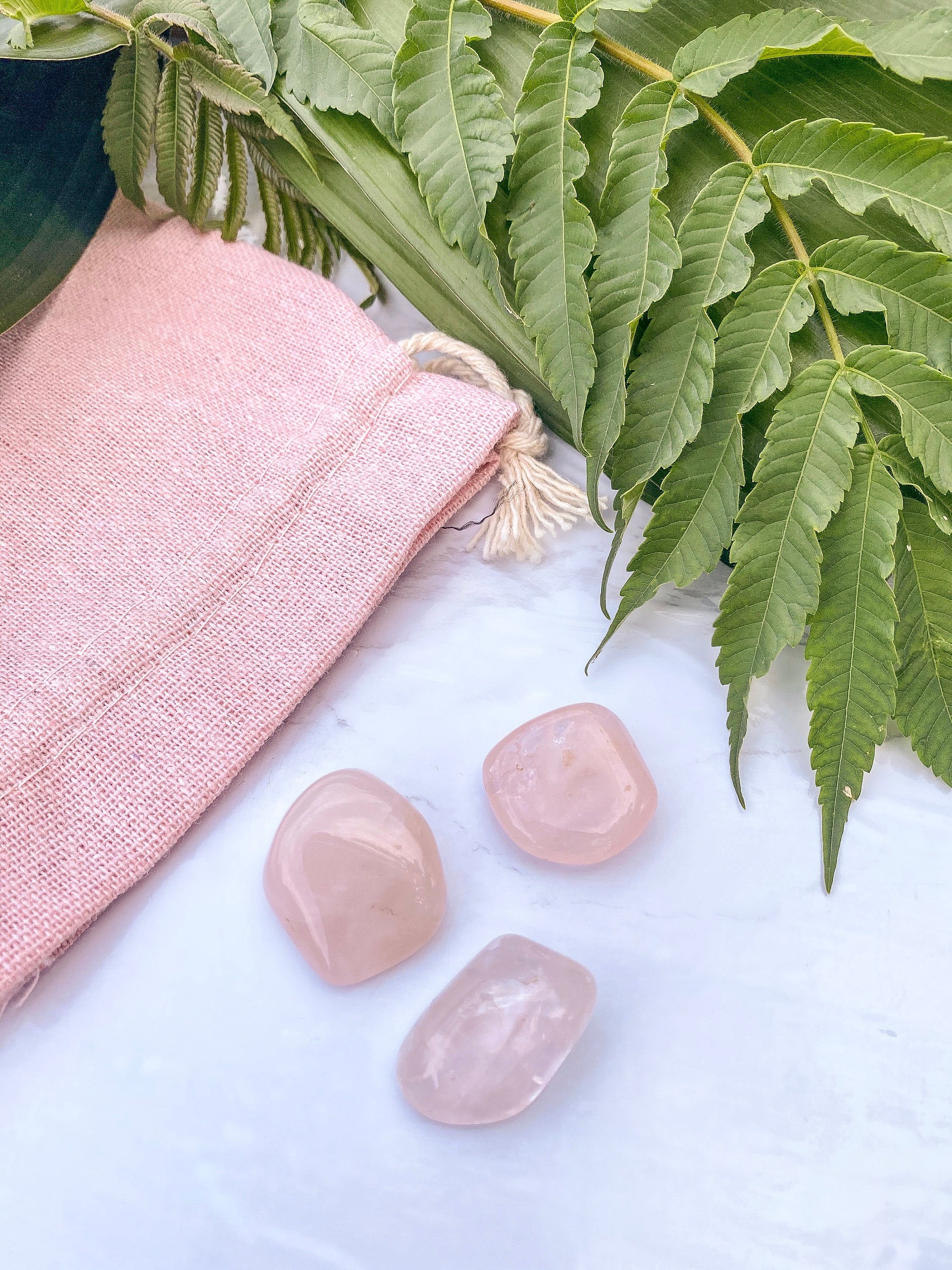 authentic rose quartz tumbled crystals