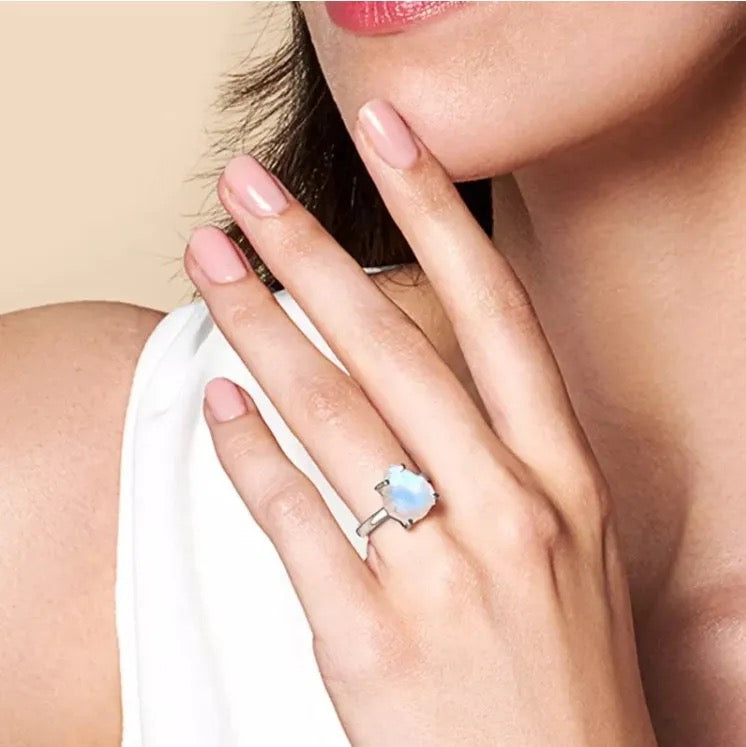 Moonbeam Statement Ring