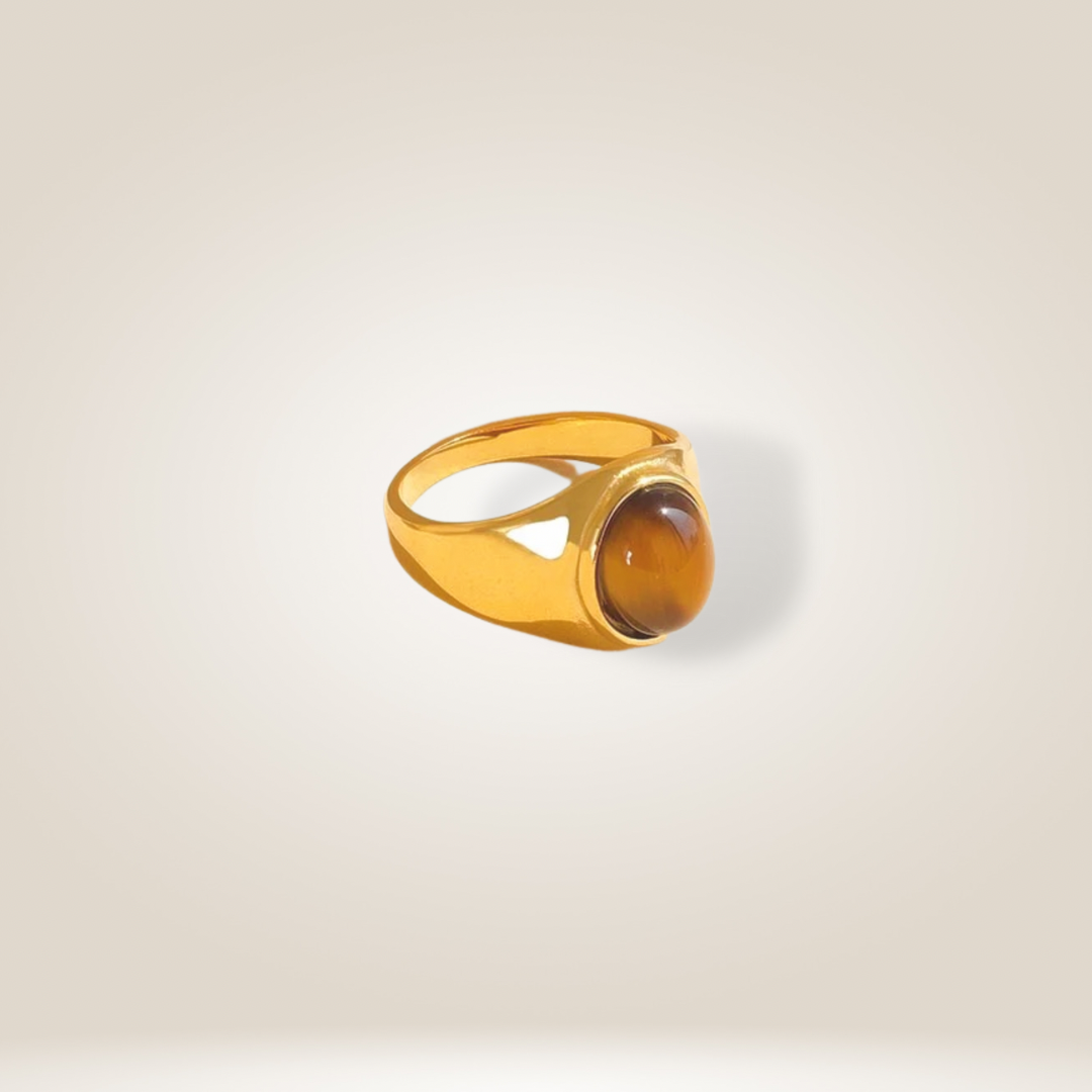 Tiger's Eye Crystal Ring