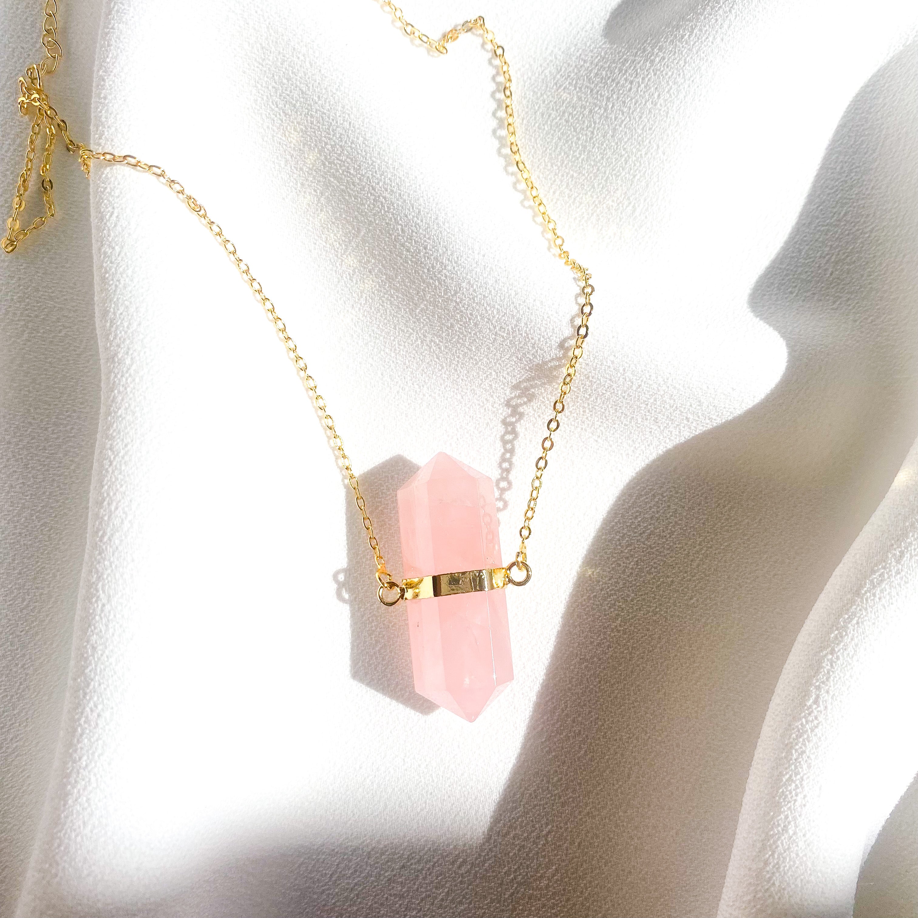 Rose Quartz Pendant Necklace