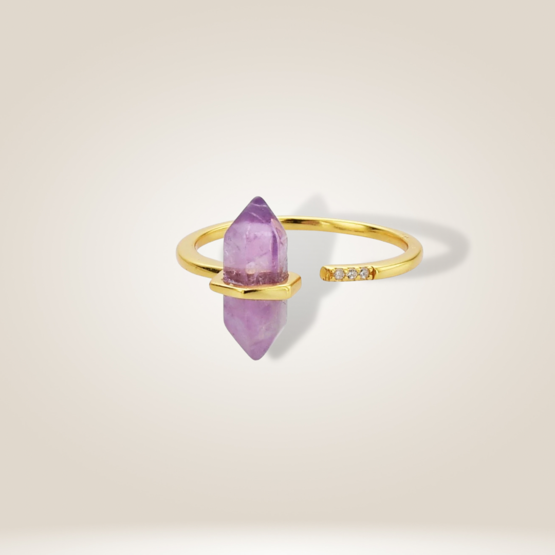 Crystal Ring - 18K gold-plated