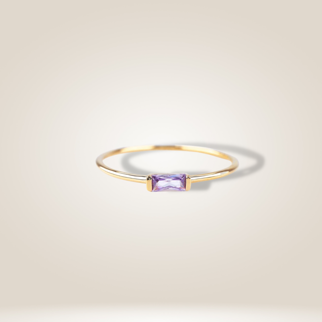 Minimalist Amethyst Ring