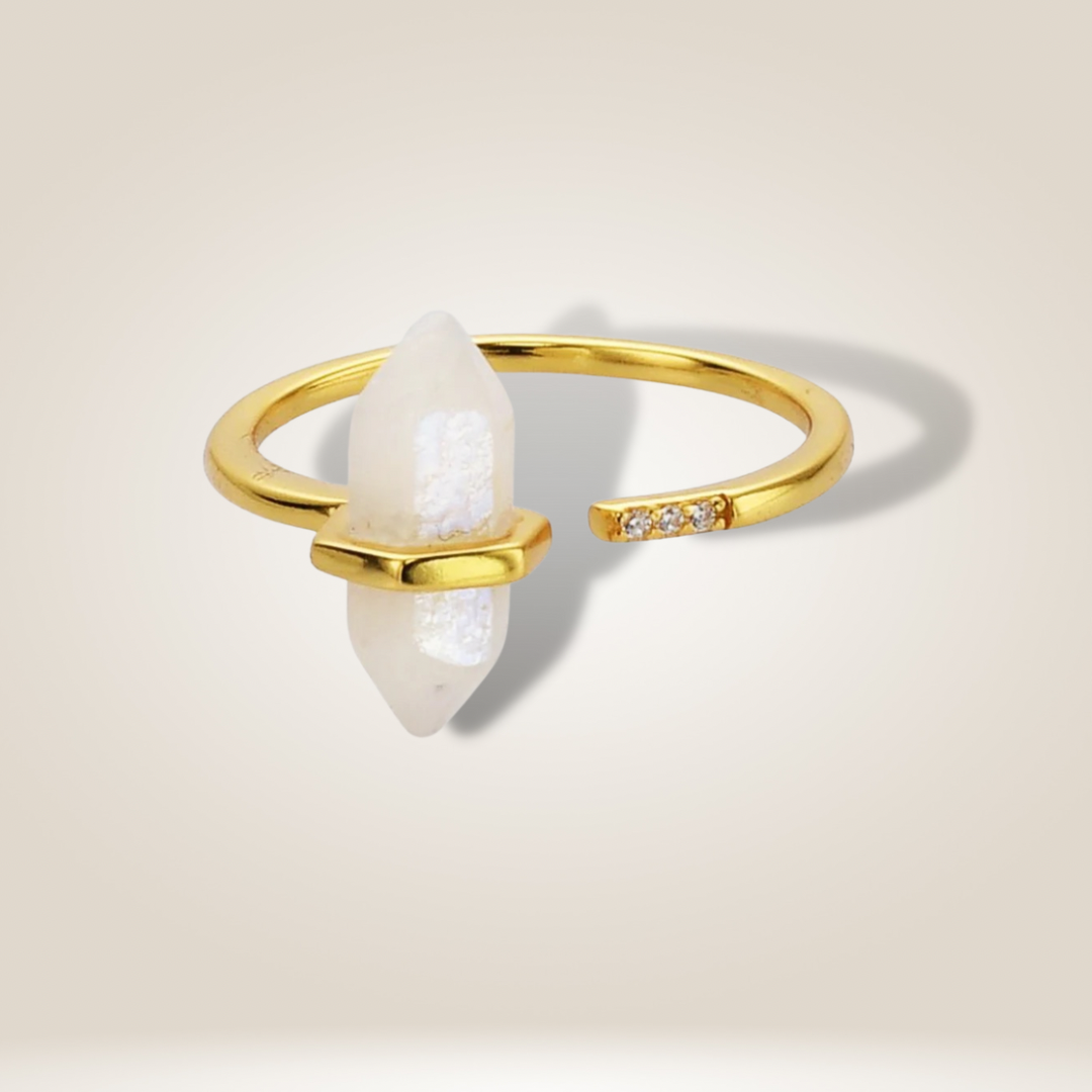 Crystal Ring - 18K gold-plated