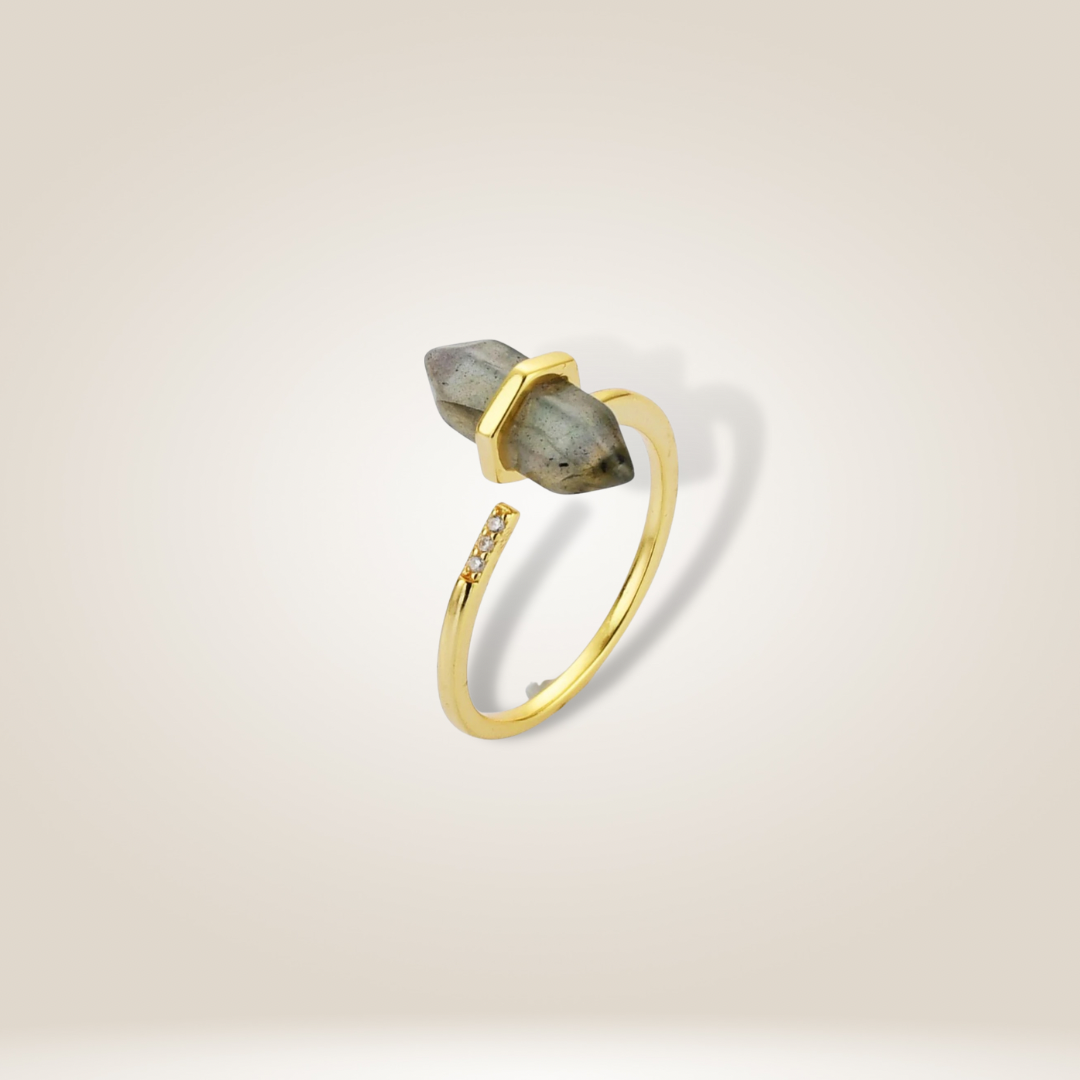 Crystal Ring - 18K gold-plated