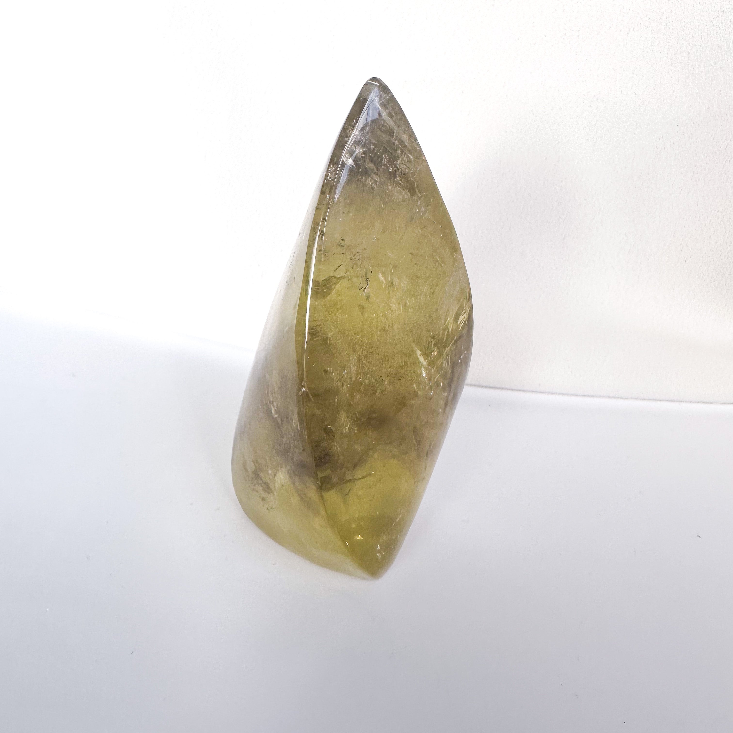 Smoky Citrine Flame Crystal Carving