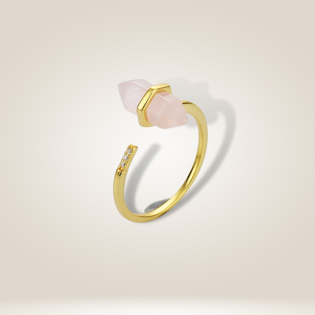 Crystal Ring - 18K gold-plated