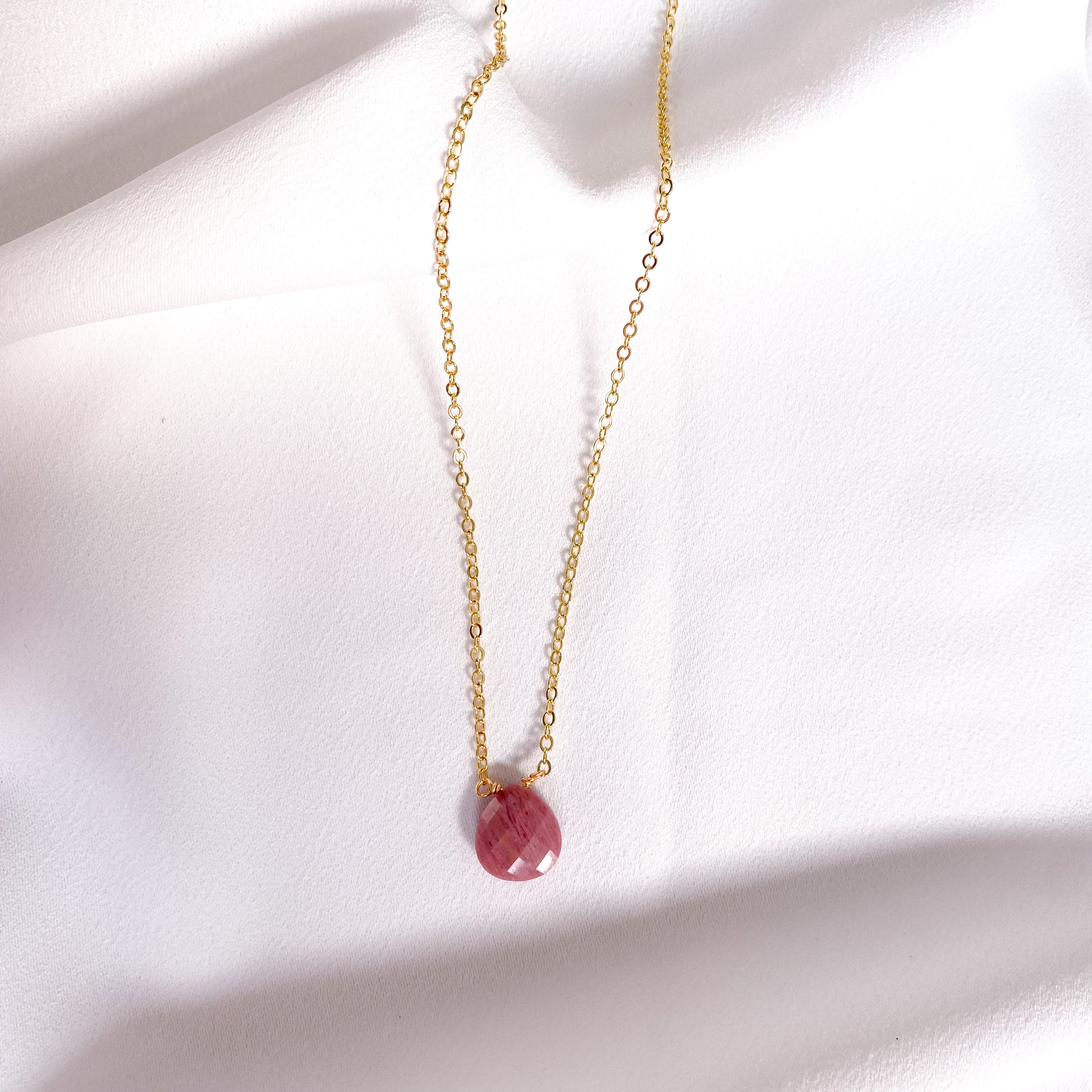 Rhodonite Drop Necklace