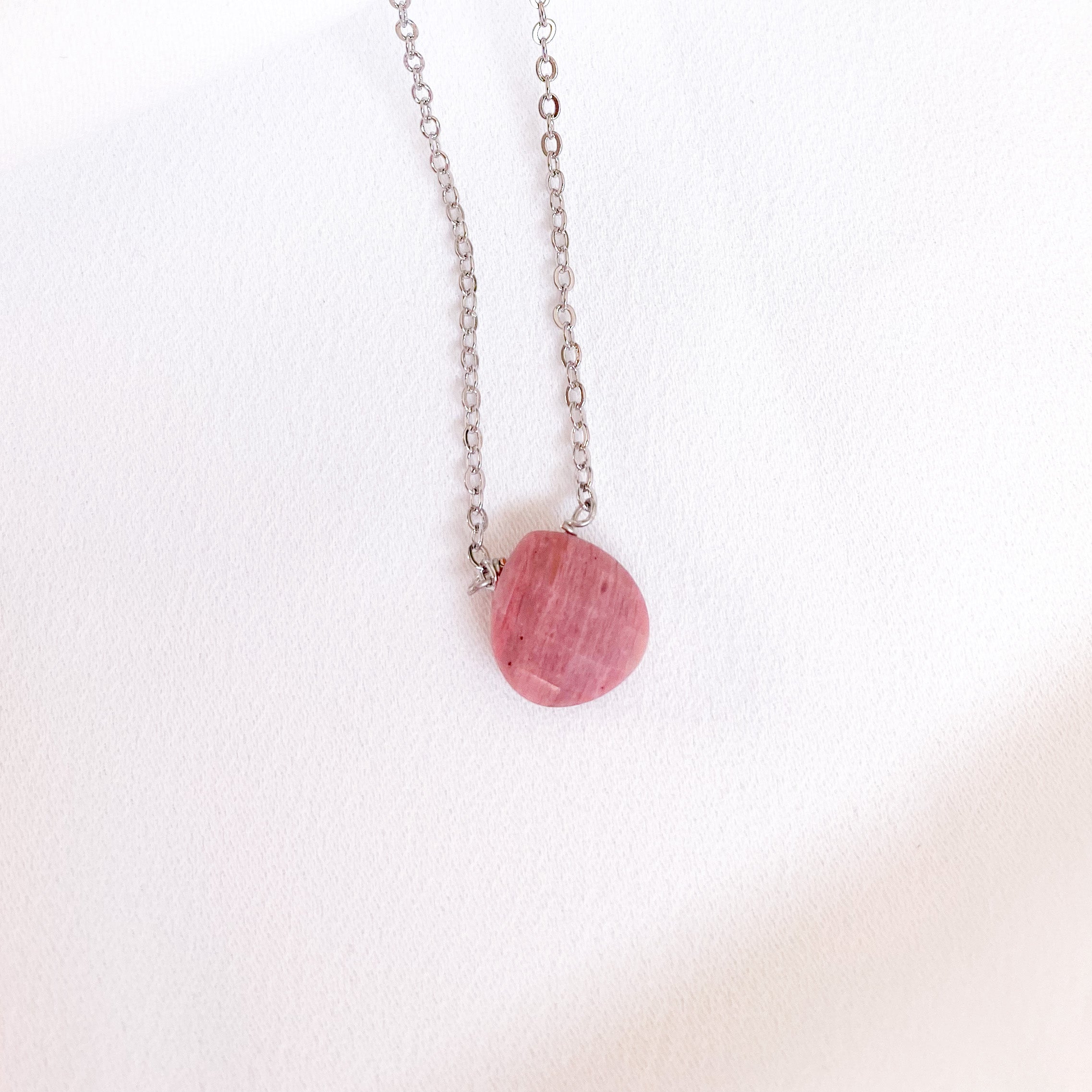 Rhodonite Drop Necklace