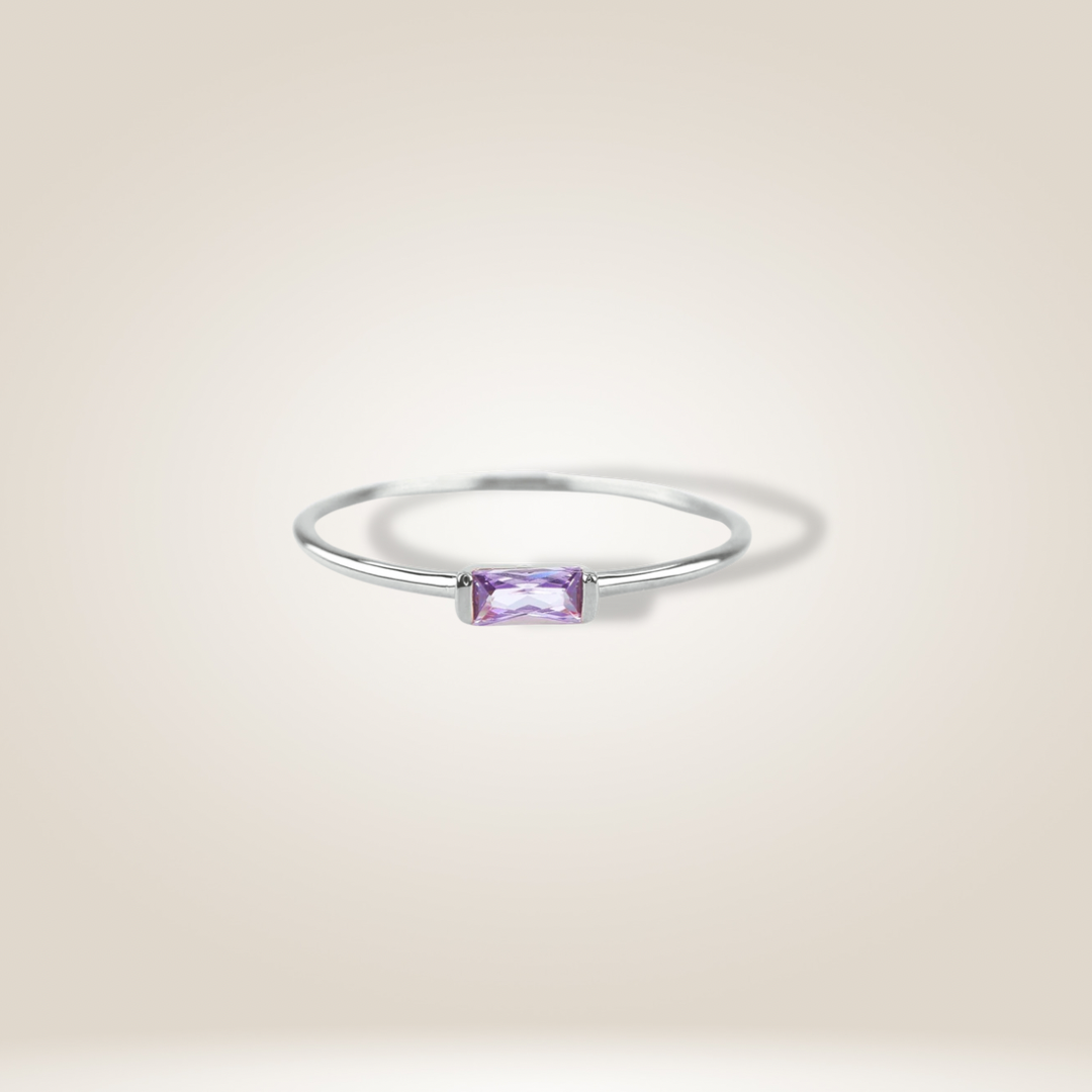 Minimalist Amethyst Ring