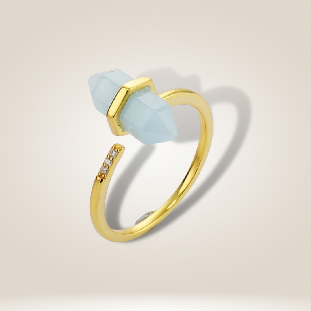 Crystal Ring - 18K gold-plated