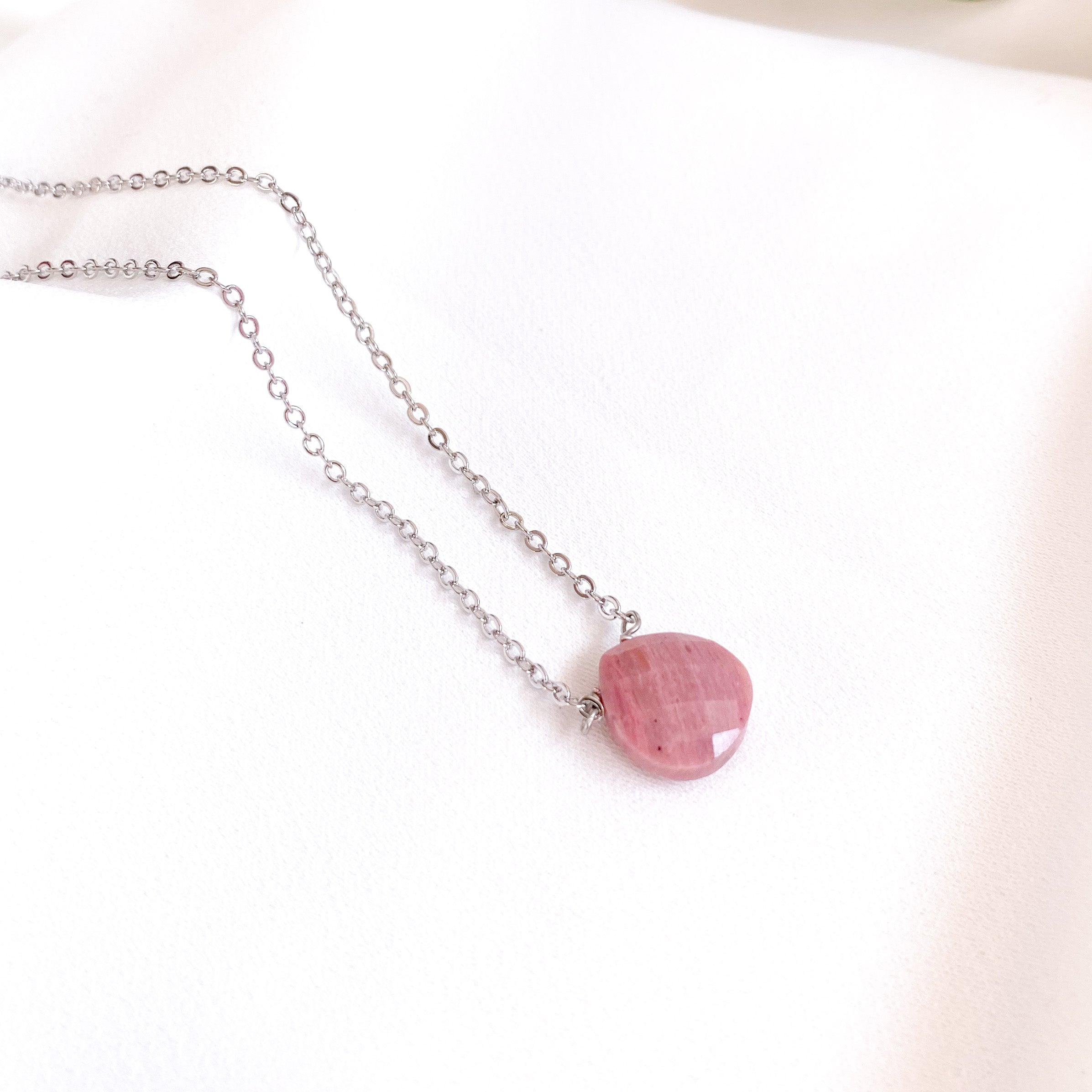 Rhodonite Drop Necklace