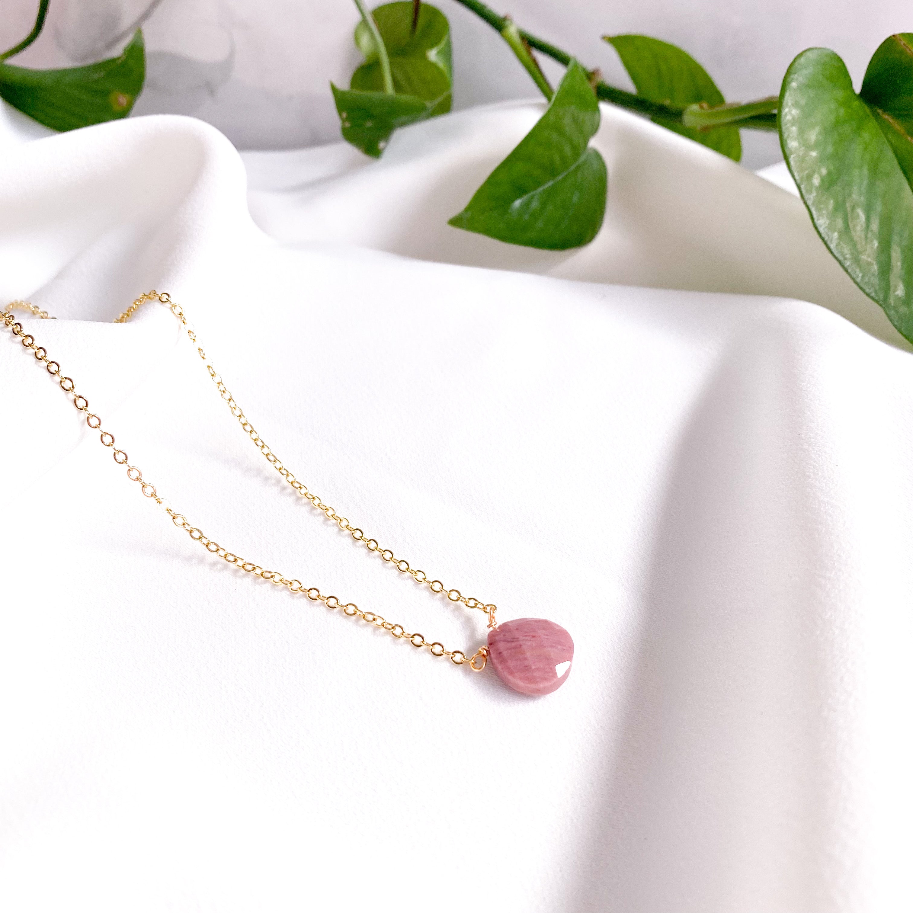 Rhodonite Drop Necklace