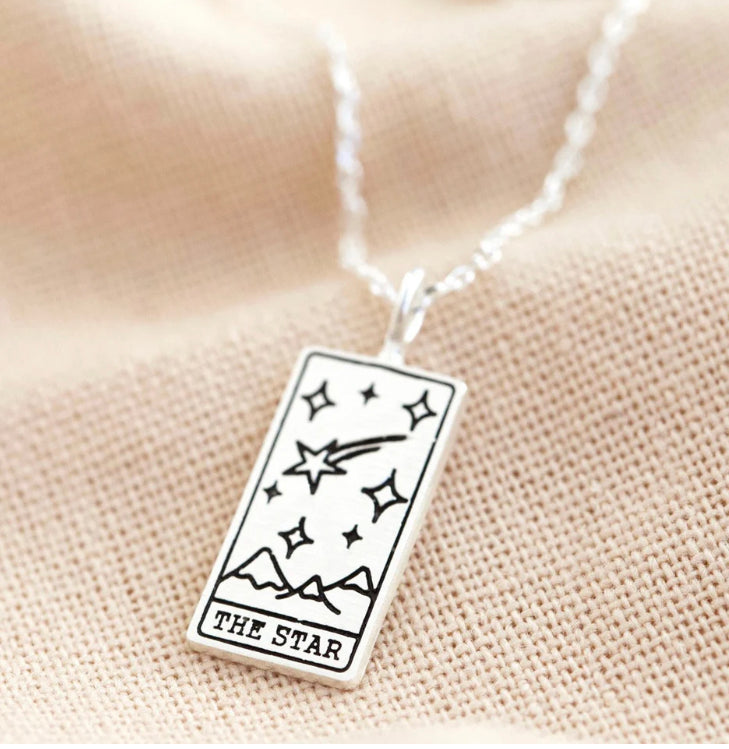 Sterling Silver Tarot Card Necklace